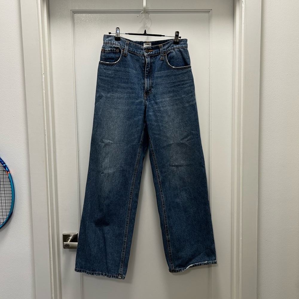 Studio Sunday High-Rise Straight Leg Jeans